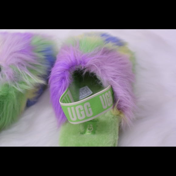 Ugg Women's Fluff Yeah Slide Slipper 1117326 Apple Tie Dye - Picture 4 of 7